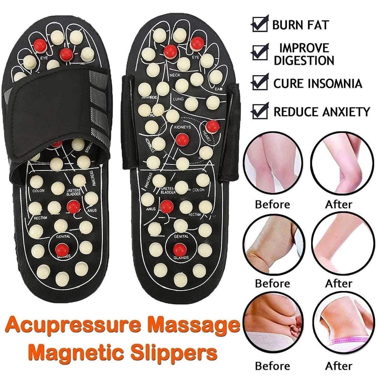 JeevanJoti Herbals® Full Body Blood Circulation Acupressure Slippers | Spring Magnetic Yoga Paduka Slippers