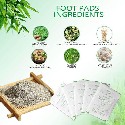 100% Herbal And Gentle Ingredient Detox Foot Pads Natural Ingredients for Sleep Aid, Pain Relief Toxin Removal with Bamboo Vinegar and Acupoint Micro-Massage Technology
