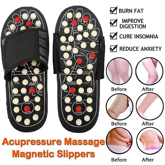 Spring Acupressure and Magnetic Therapy Yoga Paduka Slippers Foot Massager for Full Body Blood Circulation Slippers Foot Massager For Men and Women